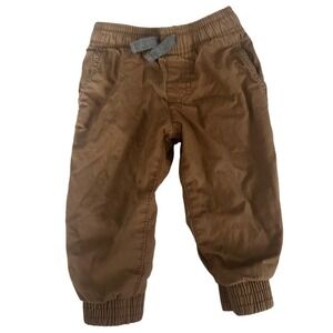 Carter's Cotton Lined Insulted Brown Jogger Pants Baby Toddler 18 Months